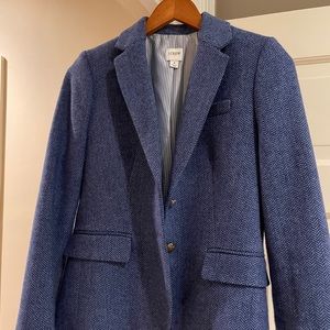 J. Crew herringbone blue schoolboy  blazer